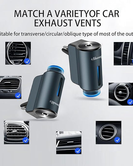 Car Air Freshener Diffuser,Smart Car Aroma Diffuser Air Freshener Spray Automatic with 20PCS Cologne Aromatherapy Oil (Grey-2)