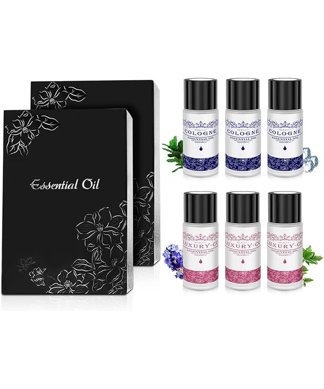 Car Air Freshener,Smart Car Air Freshener, Suitable for Car Diffusers And Home Use,Automatic On/Off,6 Scents,Car Diffusers Have 3 Adjustable Modes,Car Essential Oil Diffusers Have 6 Refill Bottles