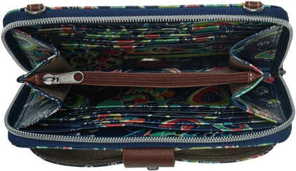 Sakroots Artist Circle Smartphone Crossbody in Coated Canvas, Detachable Wristlet Strap