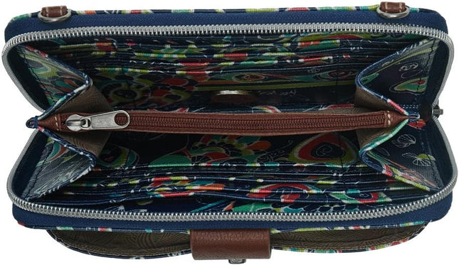 Sakroots Artist Circle Smartphone Crossbody in Coated Canvas, Detachable Wristlet Strap