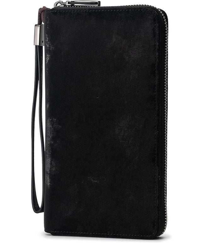 Bveyzi Women RFID Blocking Wallet Leather Zip Around Phone Clutch Large Capacity Ladies Travel Purse Wristlet | RFID Blocking, Zip Around, Large Capacity