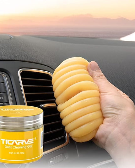 TICARVE Car Cleaning Gel Car Detailing Putty Car Cleaning Putty Gel Auto Detailing Tools Car Interior Cleaner Car Cleaning Kits Cleaning Slime Keyboard Cleaner Yellow