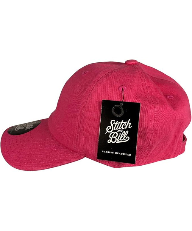 Stitch and Bill Mens Athletic Deep-Crown Baseball Cap 100% Soft Cotton Unstructured Dad Hat Outdoors Adjustable
