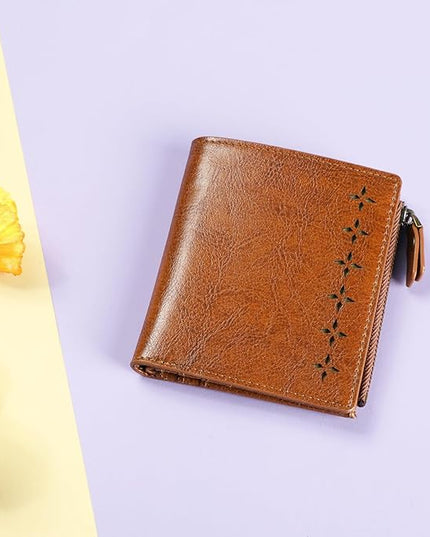 Lavemi Ultra Thin Small Compact Leather Womens Girls Wallets RFID Blocking Credit Card Holder for Women