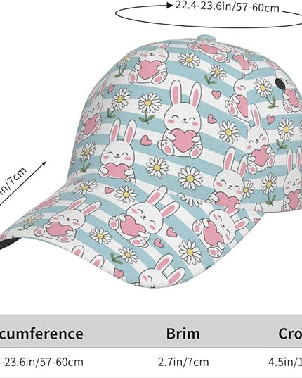 Easter Baseball Cap,Rabbit Eggs Baseball Hat,Fashion Snapback Hats Outdoor Trucker Hat for Women Men