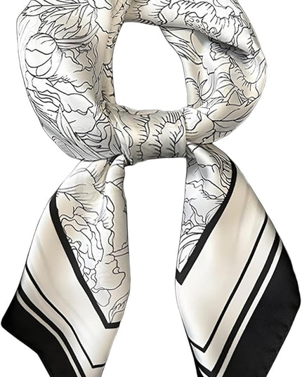 Head Bandanas Scarf for Women Silk Satin Hair Scarf Lightweight Vintage Fashion Square Neck Scarves Gift