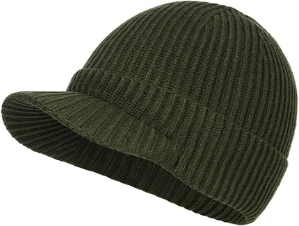 Zylioo Oversize Beanie Hats, XXL Big Size Ribbed Knit Cuffed Winter Hat for Cold Weather, Warm Skull Watch Cap