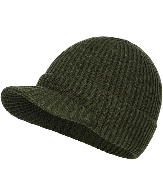 Zylioo Oversize Beanie Hats, XXL Big Size Ribbed Knit Cuffed Winter Hat for Cold Weather, Warm Skull Watch Cap