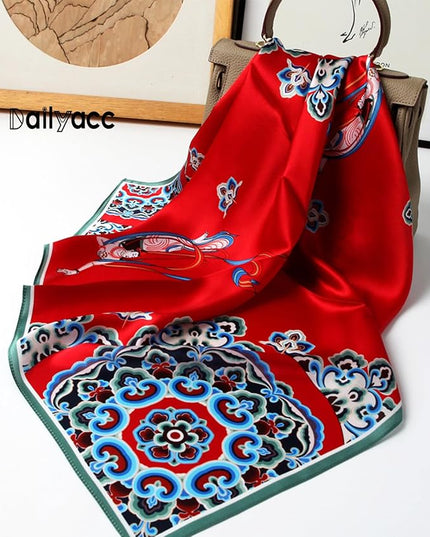 Dailyacc Hair Bandanas Scarf For Women Lightweight Fashion Neck Silk Satin Head Scarves For Sleeping Handbags Scarf