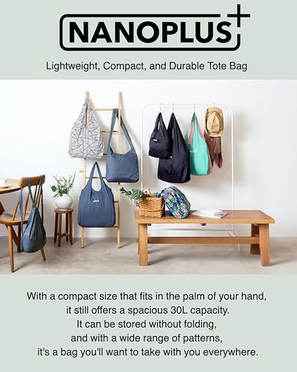 Compact Reusable Grocery Tote Bag – Lightweight, Foldable & Packable Shopping Bag for Travel