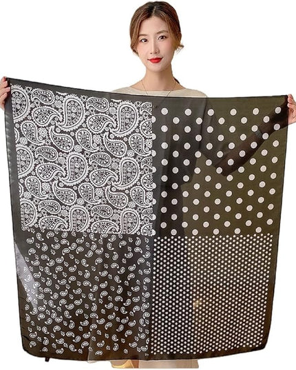Headscarf Large Square Scarf 35" Fashion Scarves Silk Feeling Hair Wrapping Scarfs Hairscarf BA16