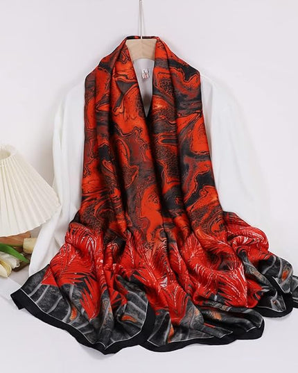 Fashion Scarves Scarf 100% Silk Feeling Scarf Silk Like Scarves Long Lightweight Sunscreen Shawls for Women