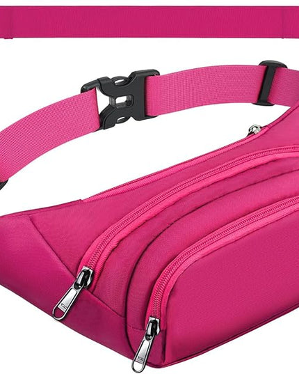 Large Fanny Pack for Women Men - Syican Waist bag with 3-Zipper Pockets, Gifts for Enjoy Sports Traveling Workout Casual Hands-Free crossbody bags Fits MAX 7.9'' iPad & 6.6'' Phone