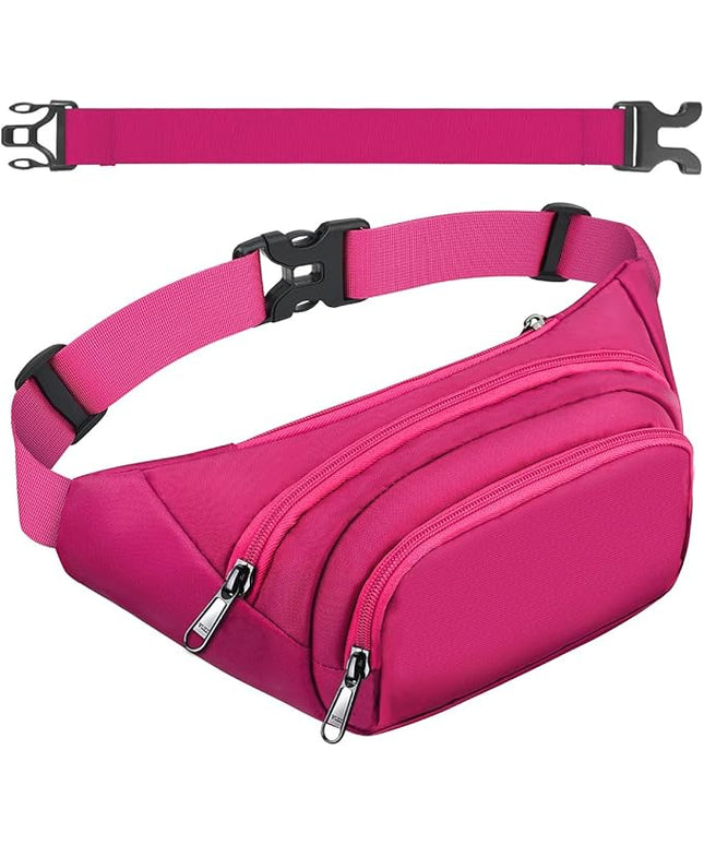 Large Fanny Pack for Women Men - Syican Waist bag with 3-Zipper Pockets, Gifts for Enjoy Sports Traveling Workout Casual Hands-Free crossbody bags Fits MAX 7.9'' iPad & 6.6'' Phone