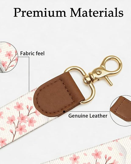 Phone Lanyard Crossbody with Wrist Strap, Adjustable Sakura Neck & Wrist Lanyard for Phones, Keys, ID Badges and Case Accessories – Universal Hands-Free Strap Set