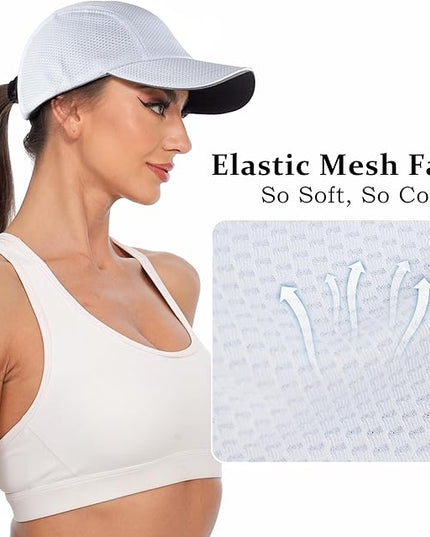 GADIEMKENSD Women's Race Day Running Cap Performance Mesh Hat - Excellent Ventilation, Lightweight, Reflective Safety