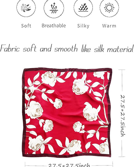 Satin Bandanas Head Scarf For Women Hair Scarves Accessories Lightweight Fashion Wrap Neck Silk Sleeping Headscarf