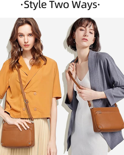 WESTBRONCO Crossbody Bags for Women, Medium Size Shoulder Handbags, Satchel Purse with Multi Zipper Pocket
