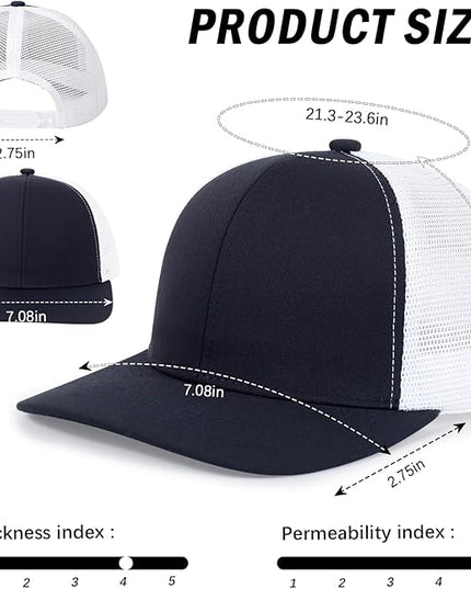 NTLWKR Trucker Hat Mesh Baseball Cap,Adjustable Snapback Outdoor Sports Caps for Men and Women,Breathable Dad Hats