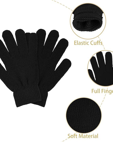 LYDTICK 30 Pack Winter Beanie Hats & Gloves Bulk for Men Women, Wholesale Cold Weather Warm Cozy Gift