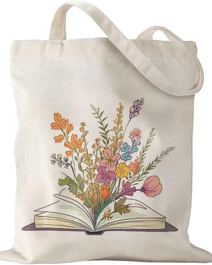 Canvas Tote Bag with Zipper Handles for Women Bridesmaid Birthday Wedding Mother Ladies Shopping Gift Bags