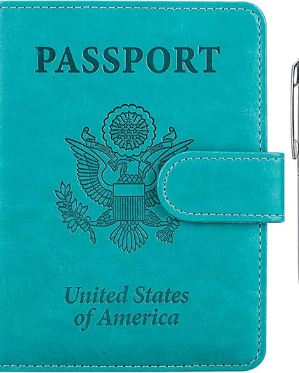 TIGARI Passport Holder for Travel Women Men, PU Leather Waterproof RFID Wallet Cover Case Sleeve, Valentines Day Gifts, Vacation Plane Cruise Travel Document Organizer Essentials