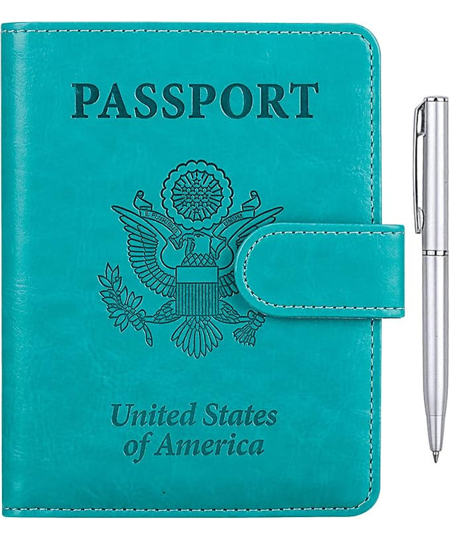 TIGARI Passport Holder for Travel Women Men, PU Leather Waterproof RFID Wallet Cover Case Sleeve, Valentines Day Gifts, Vacation Plane Cruise Travel Document Organizer Essentials