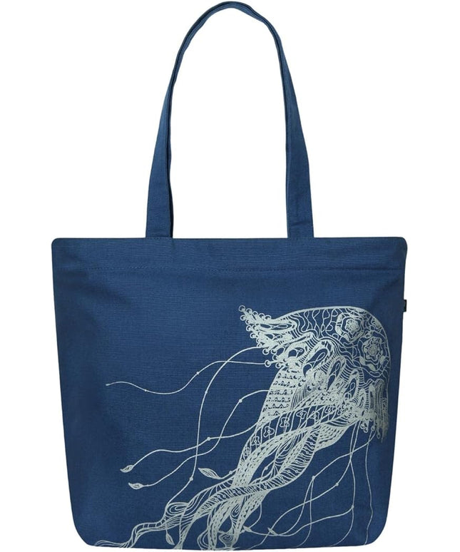 Ecoright Aesthetic Canvas Tote Bag for Women Large Zipper Tote Bags with Pocket, Womens Tote Bag for Yoga, Work, Beach