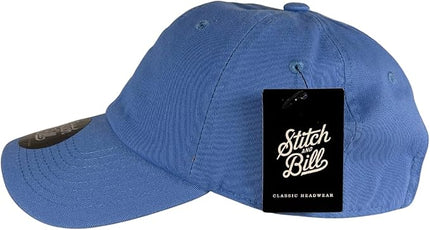 Stitch and Bill Mens Athletic Deep-Crown Baseball Cap 100% Soft Cotton Unstructured Dad Hat Outdoors Adjustable