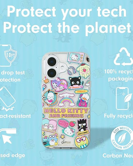 Sonix x Sanrio Case for iPhone 16 Plus | Compatible with MagSafe | 10ft Drop Tested | Hello Kitty and Friends Stickers