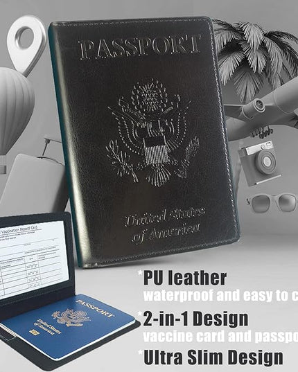 Leather Passport Holder,International Travel Must Haves Travel Accessories for Women Men, Cruise Ship Essentials, Travel Gifts