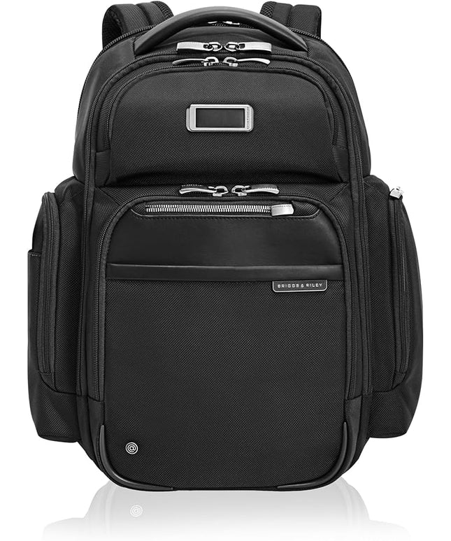 Briggs & Riley Large Cargo Backpack for Women & Men - Laptop Backpack, For Work & Travel, Spacious & Durable, Padded Straps, Fits up to 17" Laptop - @work Collection, Black