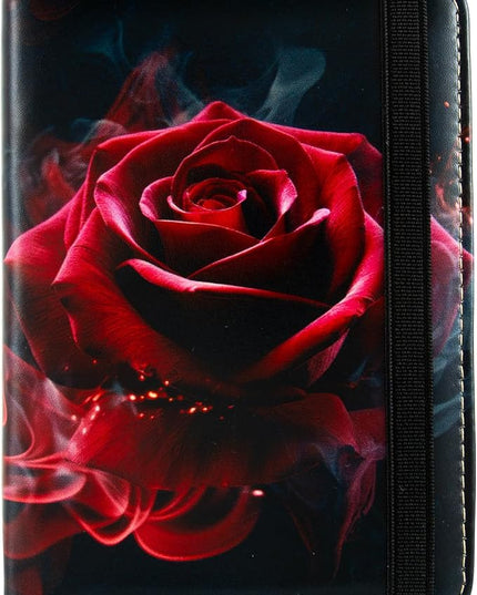 Passport Holder,Cute Passport Cover,Travel Wallet with Credit Card Slots Rfid passport Wallet Waterproof Documents Organizer Women Men (Red rose)