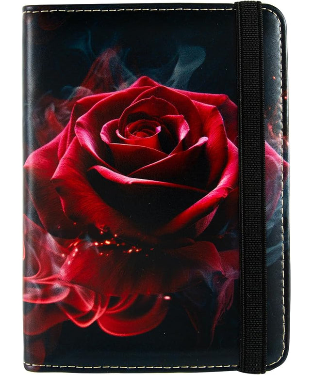 Passport Holder,Cute Passport Cover,Travel Wallet with Credit Card Slots Rfid passport Wallet Waterproof Documents Organizer Women Men (Red rose)
