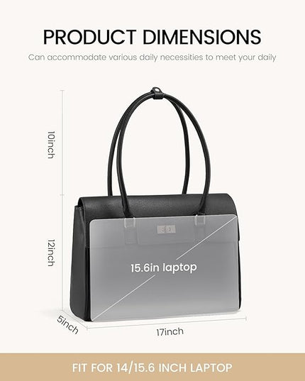 LOVEVOOK Laptop Bag for Women Work Tote Messenger Bag Waterproof Business Office Professional Handbag Shoulder Bag