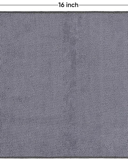 HOMEXCEL Microfiber Cleaning Cloths 12 Pack, Premium 16 x 16 inch Microfiber Towel for Cars, Ultra Absorbent Car Washing Cloth, Lint Free Streak Free Wash Cloths for Car, Kitchen, and Window, Grey