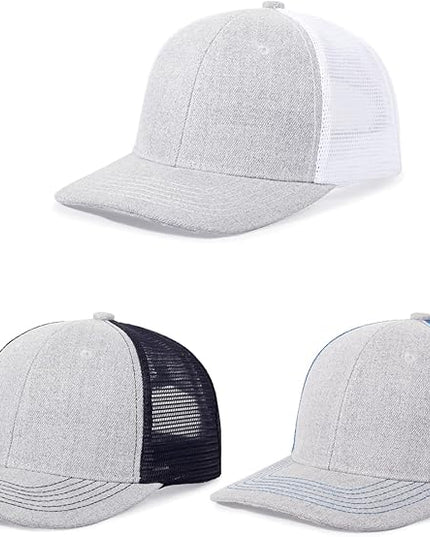 kozinu Unisex Trucker Hats Blank Mesh Snapback Hats Sport Plain Baseball Caps Adjustable Fitted Hat