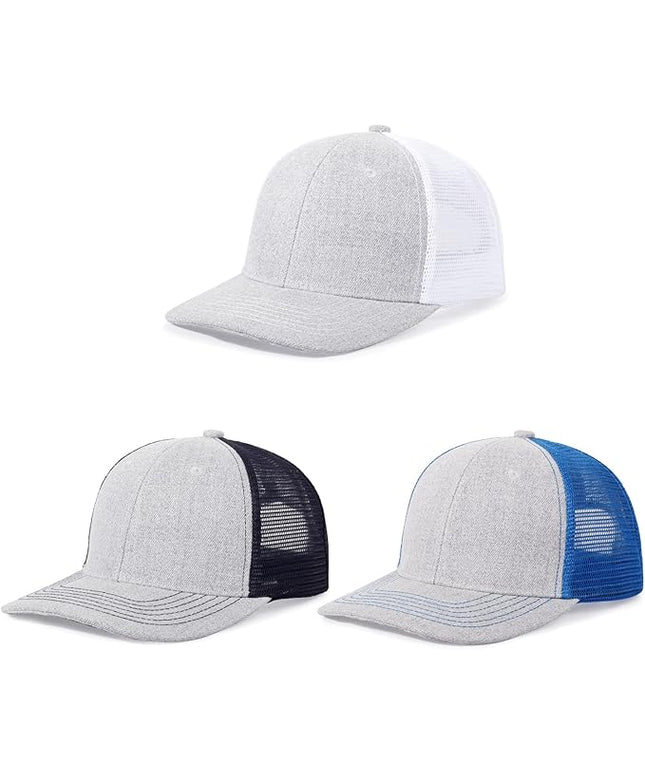 kozinu Unisex Trucker Hats Blank Mesh Snapback Hats Sport Plain Baseball Caps Adjustable Fitted Hat