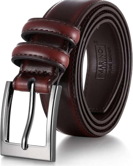 Marino’s Premium Belt Men, Genuine Leather Dress Belt for Men, Casual Mens Belt in Gift Box