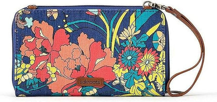 Sakroots Artist Circle Smartphone Crossbody in Coated Canvas, Detachable Wristlet Strap
