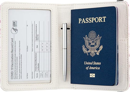 Passport Holder for Travel,Cute Passport Cover,Travel Wallet with Credit Card Slots Rfid passport Wallet Waterproof Documents Organizer Women Men (Reindeer)