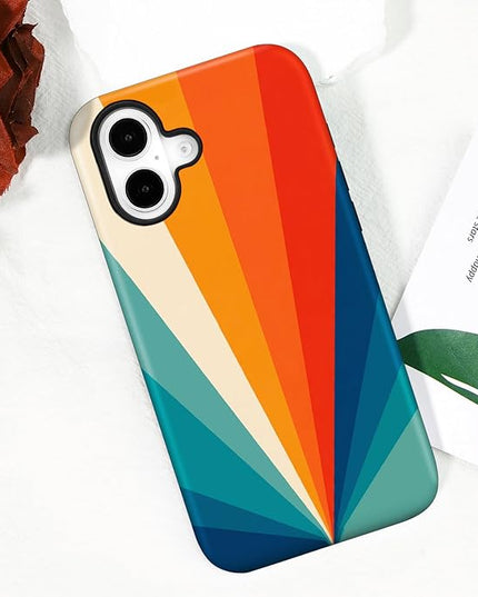 Magnetic for iPhone 17 Case Cute Frog Stripes Phone Case, Summer Shockproof Slim TPU and Hard PC Protective Phone Cover Compatible with MagSafe Designed for Women Girls