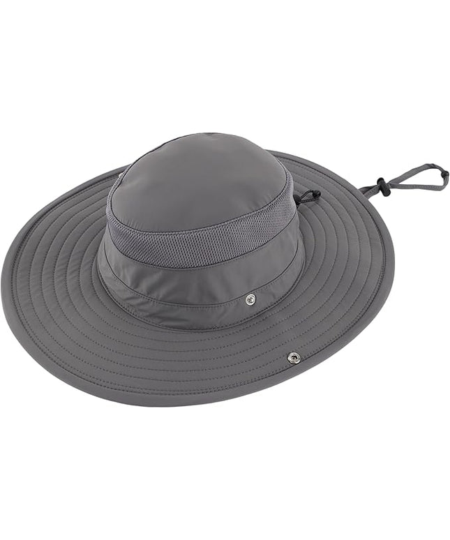 Connectyle Sun Hat for Men Women Breathable UPF 50+ Safari Hat for Fishing Hiking Gardening Adjustable Wide Brim Bucket Hats