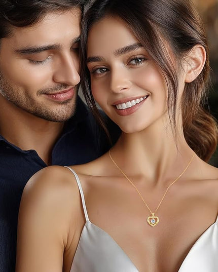 OOBEE Moissanite Heart Necklace for Women 925 Sterling Silver Fine Jewelry, Ideal Birthday Anniversary Christmas Gift for Women Wife Mom Girlfriend