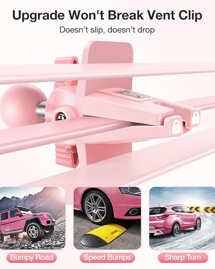 VICSEED for MagSafe Car Mount [Upgraded Strongest Magnet Power] Magnetic Phone Holder for Car Vent 360 Adjustable Magnetic Car Phone Holder Mount for iPhone 15 14 13 12 Pro Max Plus Mini, Pink