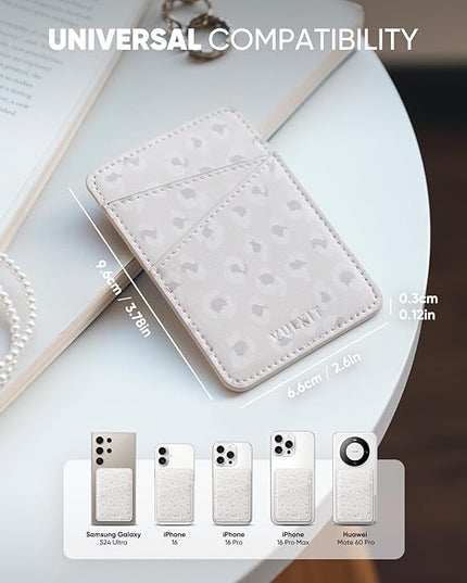 VULKIT Phone Card Holder Wallet Leather Adhesive Pocket RFID Blocking Credit Card Sleeves Stick Back of Phone Smartphones