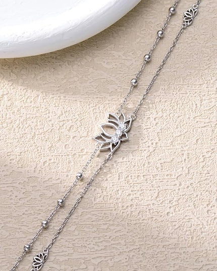 Dorunmo 925 Sterling Silver Infinity Heart Cross Circle Evil Eye Anklet Bracelets for Women Mother's Day Jewelry for Wife Girlfriend Mom Her