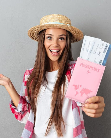 3 Pack Passport Covers, Passport Holder for Travel Passports Wallet Cover Case for Women Passports Book Holders for Women and Men Travel Must Haves Accessories