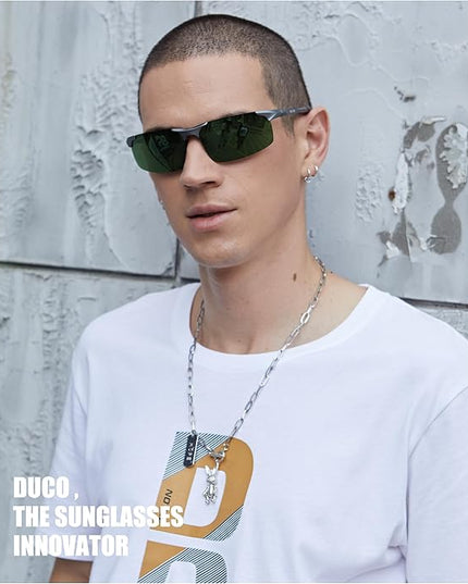 DUCO Mens Sports Polarized Sunglasses UV Protection Sunglasses for Men 8177s