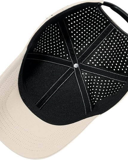 VOBOOM Men Quick Dry Baseball Cap Laser Cut Mesh Ball Curved Brim Snapback Hat